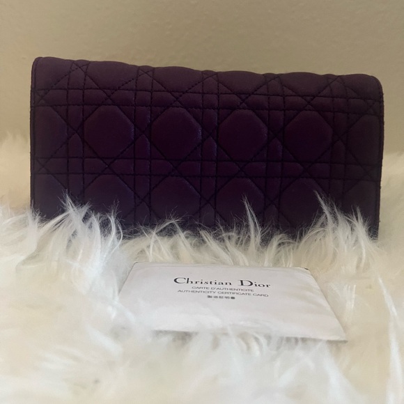 Lady Dior Purple Pouch With Chain - Picture 3 of 5